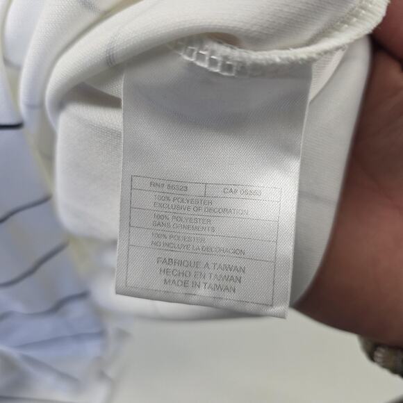 Vtg Y2k Nike Jersey Shirt Mens Extra Large Pinstripe Button Up 31 Baseball 90s - Picture 10 of 12